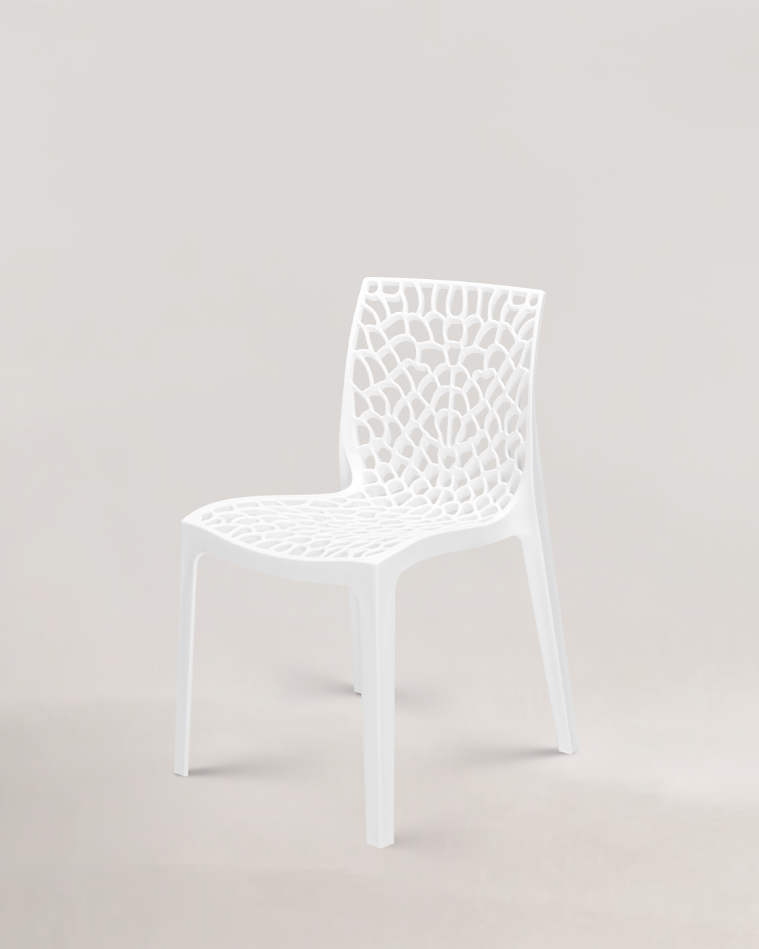 Root Plastic Chair Ivory White