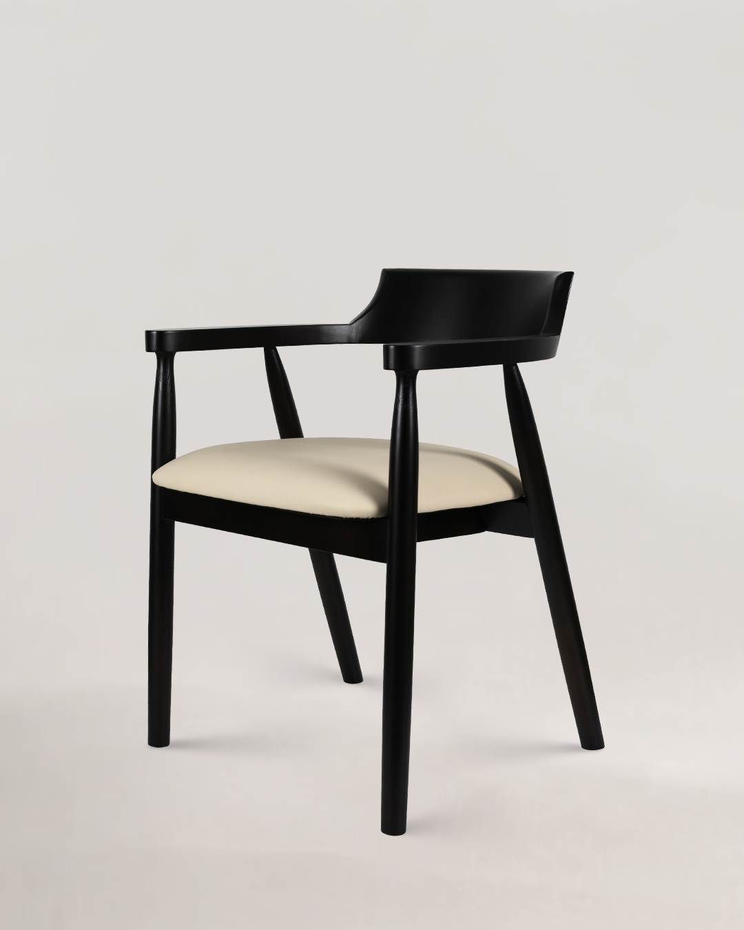 Kennedy Wooden Chair Dark Beige