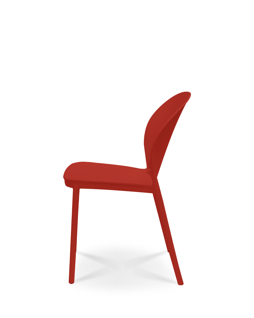 Nysa Plastic Chair Chestnut Red