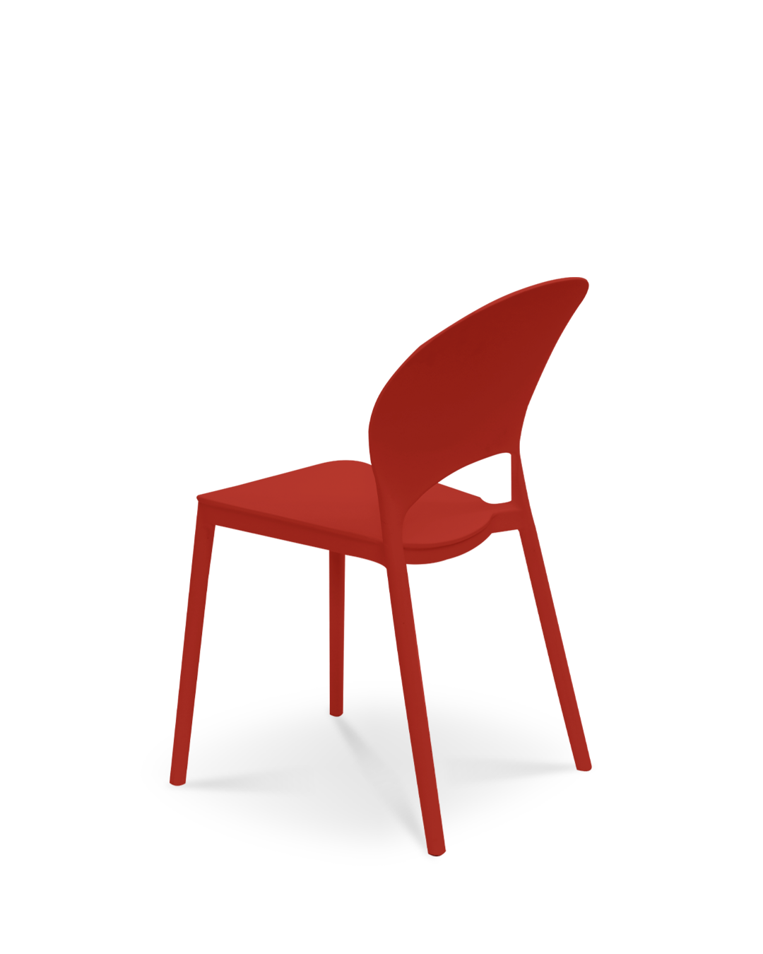 Nysa Plastic Chair Chestnut Red