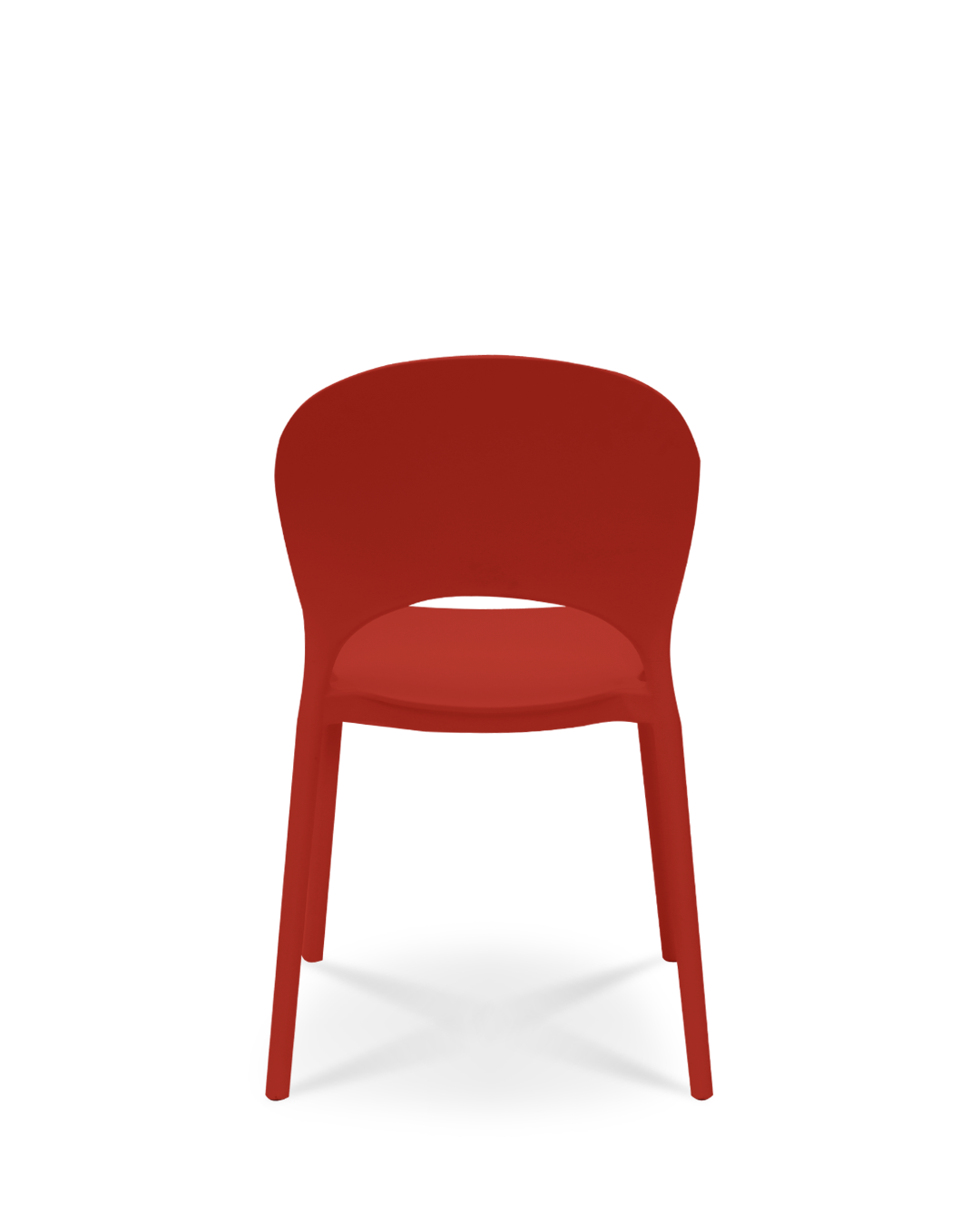 Nysa Plastic Chair Chestnut Red