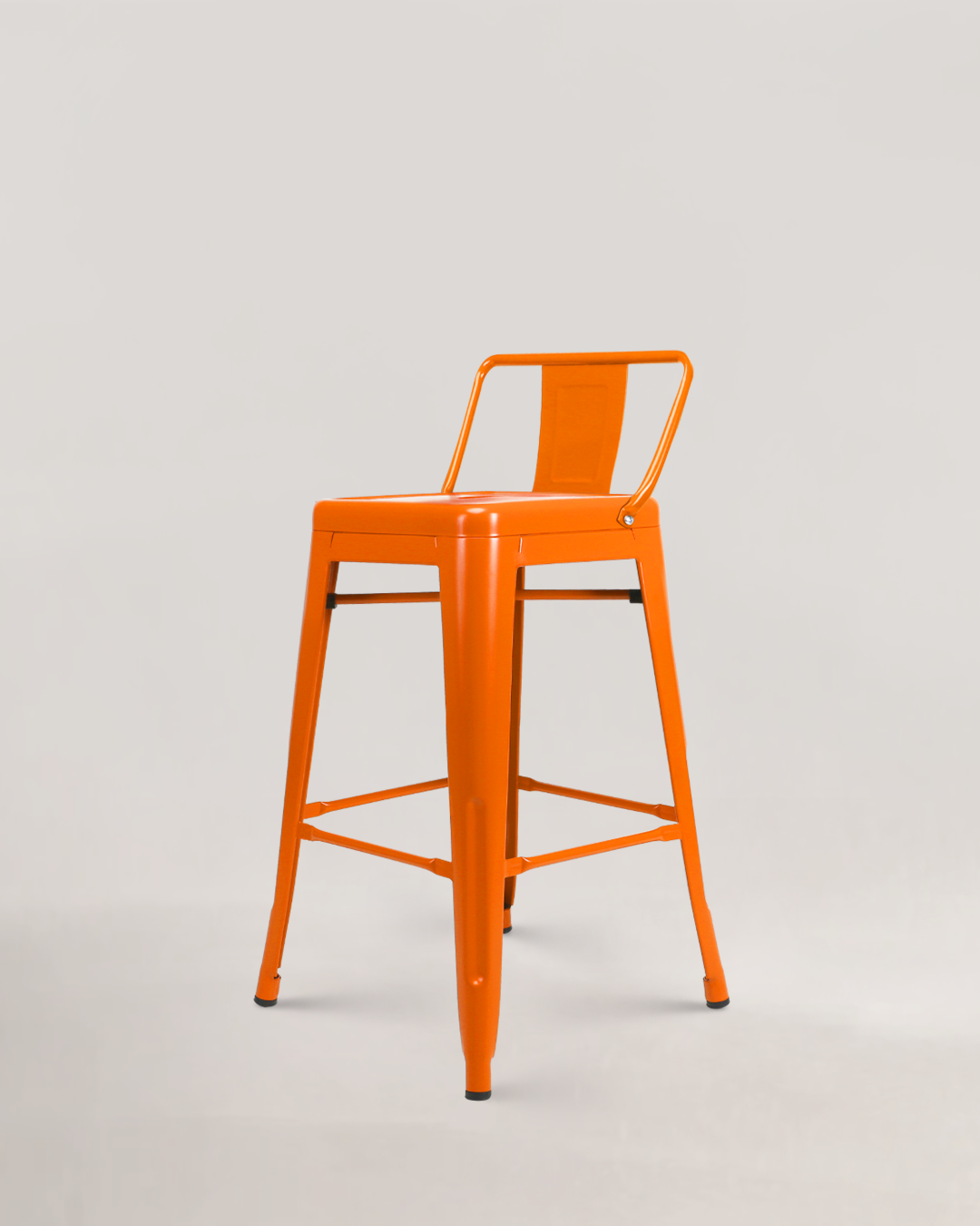 Chaise de comptoir en métal Lix Orange