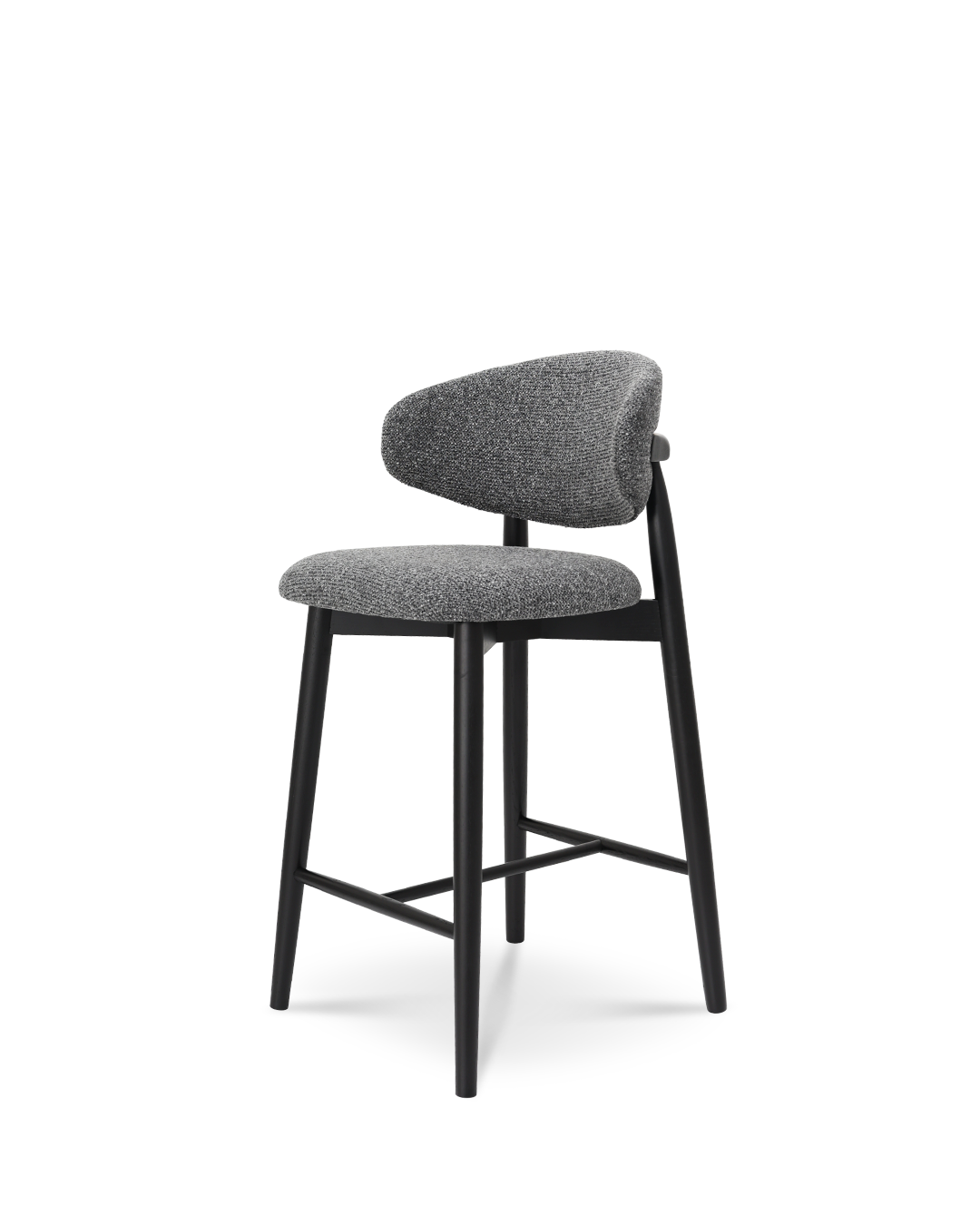 Silvia Wooden Bar Chair Black