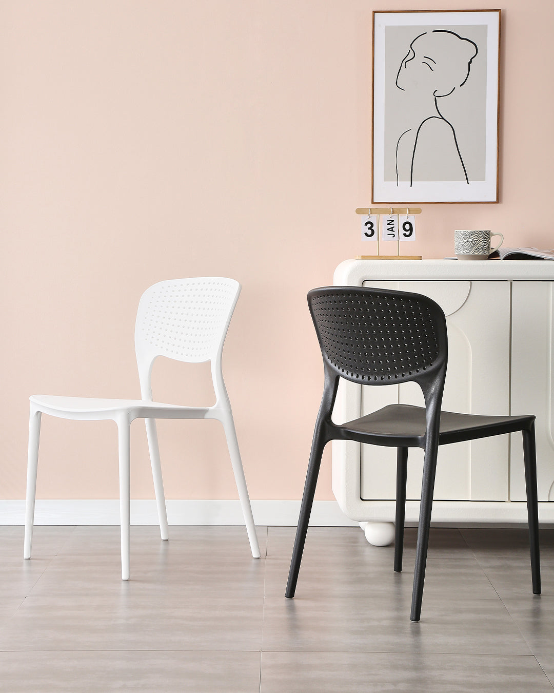 Themis Plastic Chair Ivory White