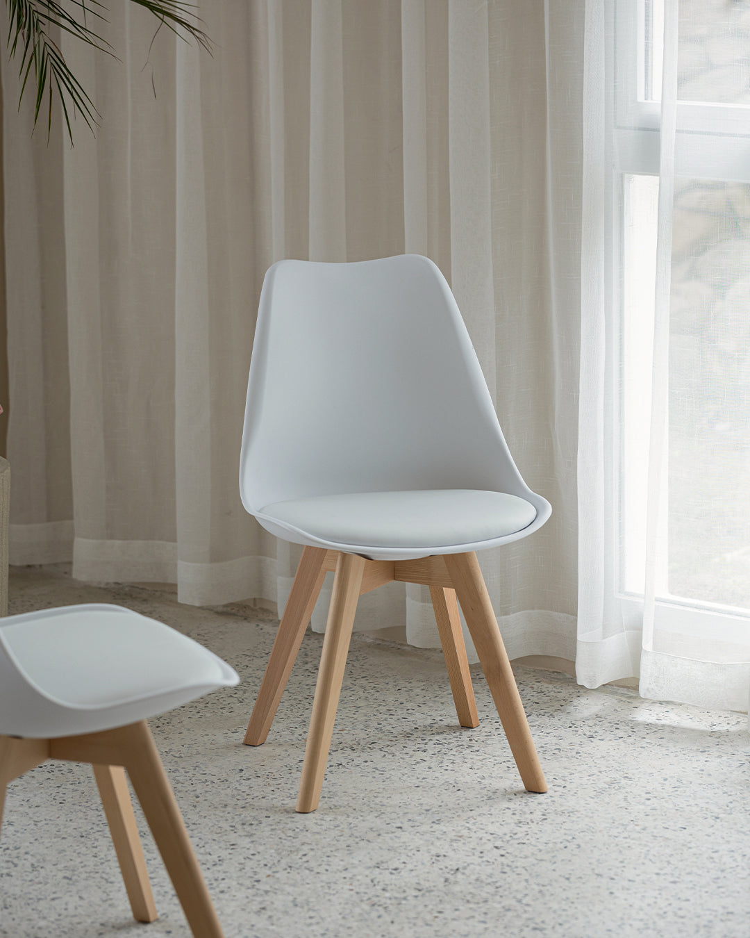 Tulip Design Chair Ivory White