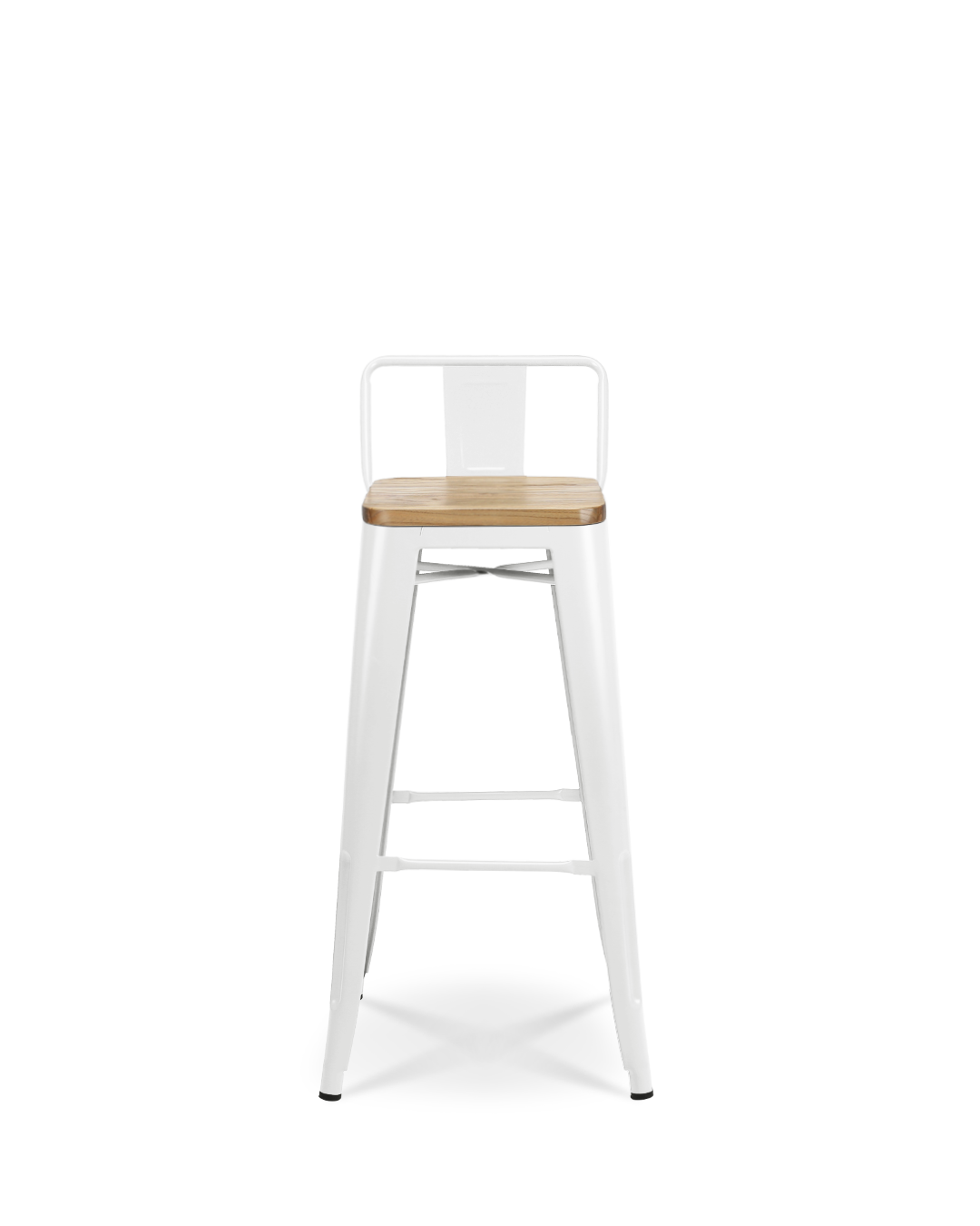 Chaise de bar en bois Lix blanc