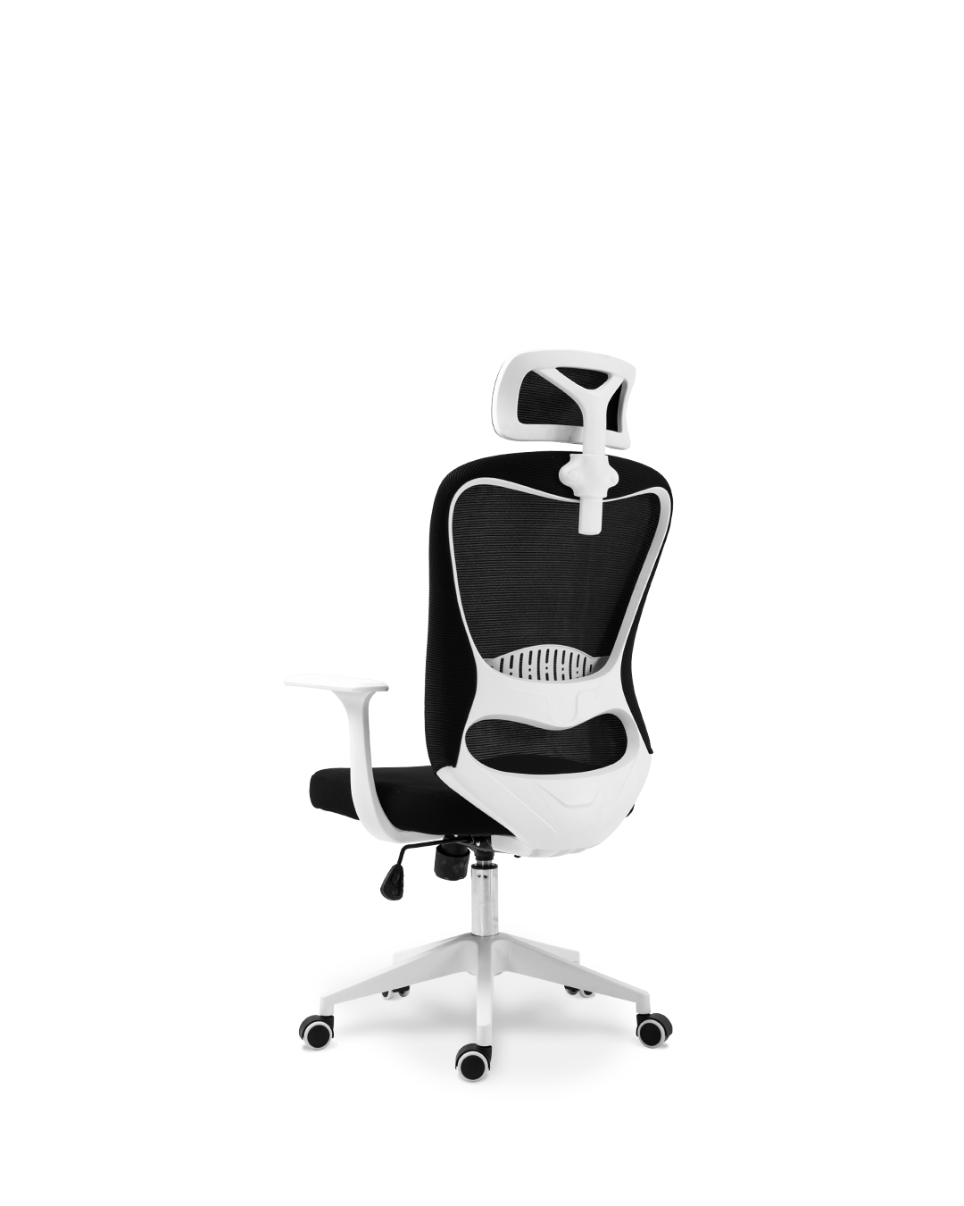 Chaise de bureau Aurora blanc/noir