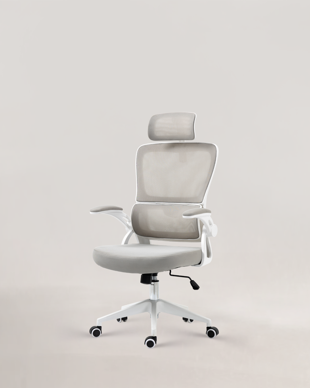 Chaise de bureau Vala blanc/gris