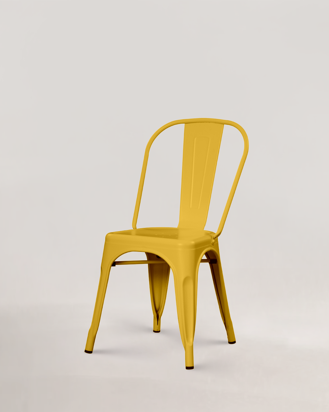 Chaise Toli en métal jaune
