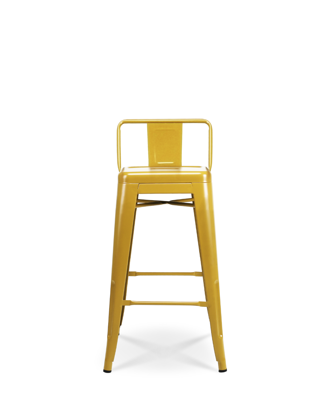 Chaise de comptoir en métal Lix jaune